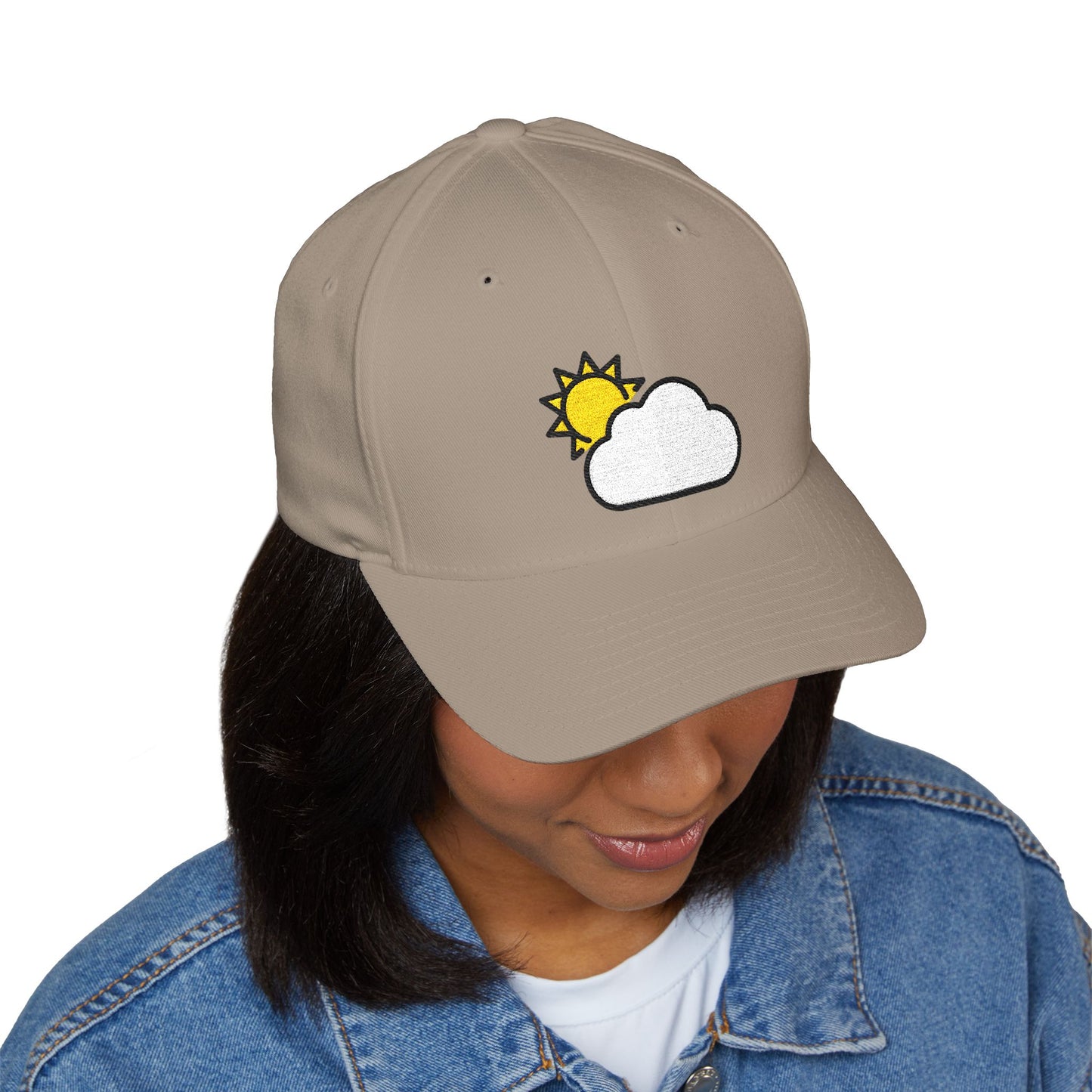 Sun Behind Large Cloud Emoji Cap – Premium by Capmoji