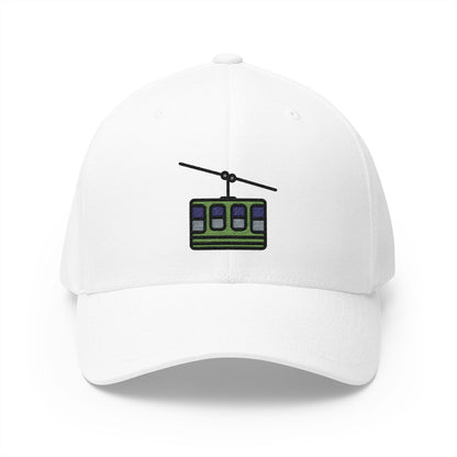 Mountain Cableway Emoji White Cap – Premium by Capmoji