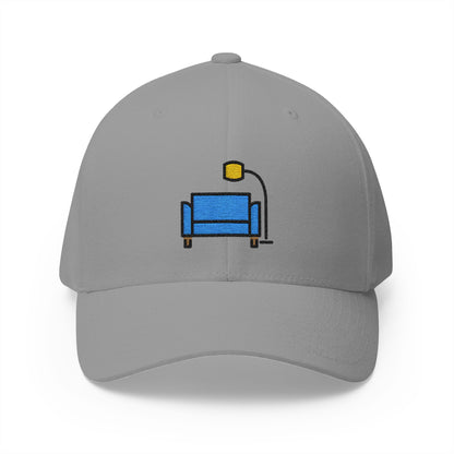 Couch And Lamp Emoji Grey Cap – Premium by Capmoji