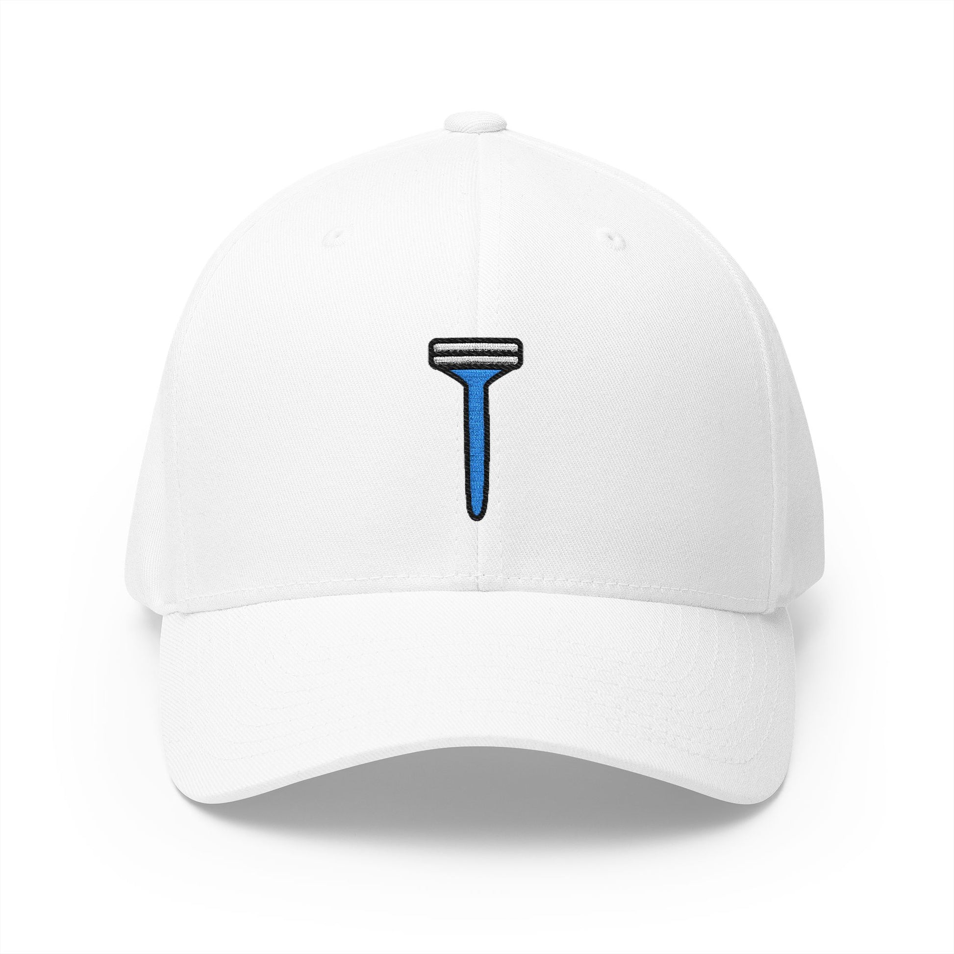 Razor Emoji White Cap – Premium by Capmoji