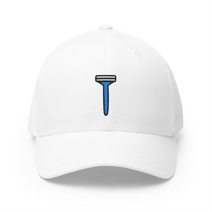 Razor Emoji White Cap – Premium by Capmoji