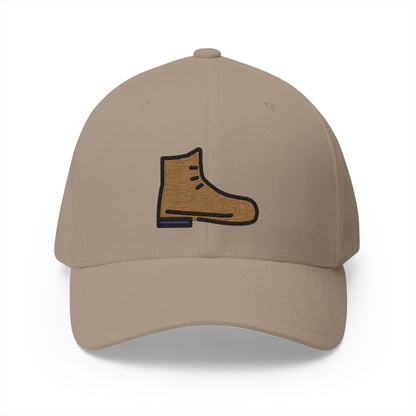 Hiking Boot Emoji Khaki Cap – Premium by Capmoji
