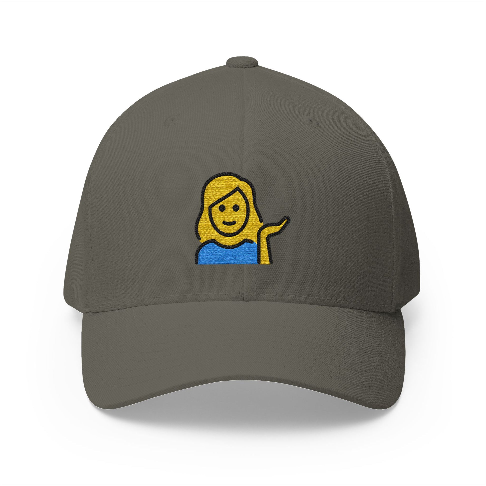 Woman Tipping Hand Emoji Olive Cap – Premium by Capmoji