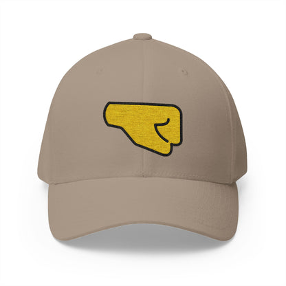Right-Facing Fist Emoji Khaki Cap – Premium by Capmoji