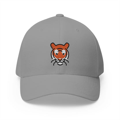 Tiger Face Emoji Grey Cap – Premium by Capmoji