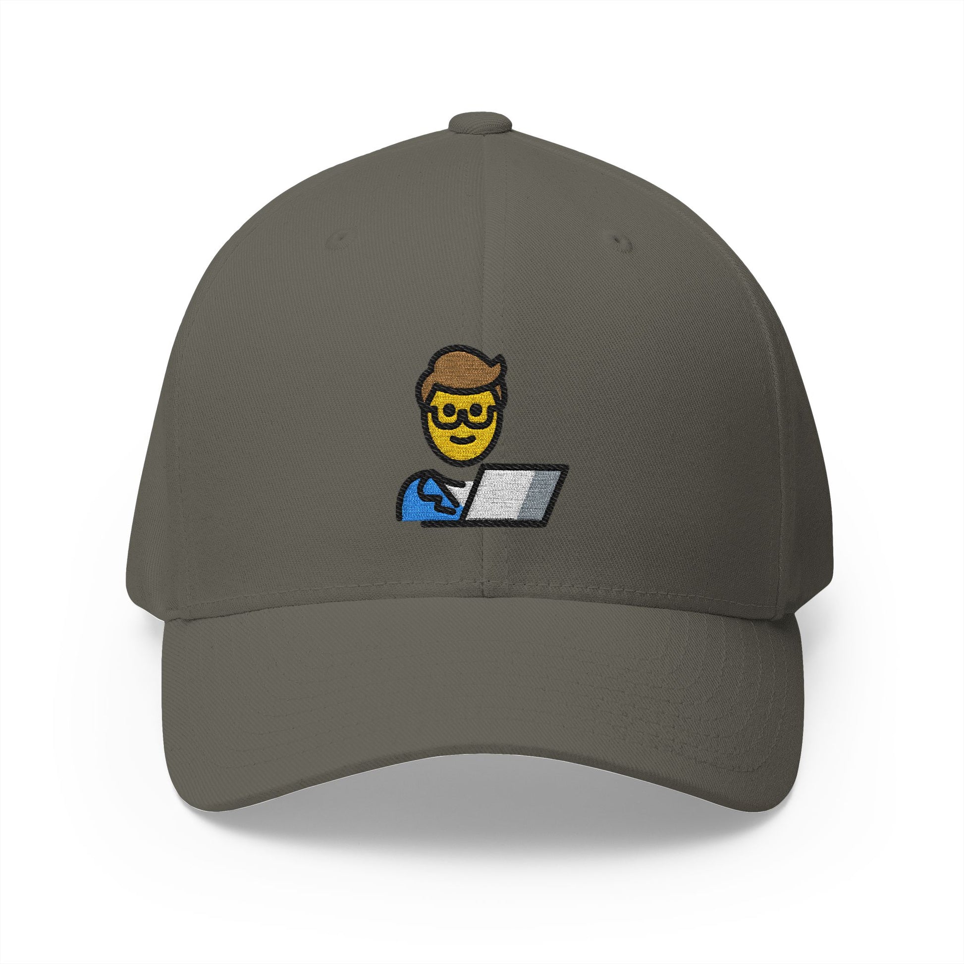 Man Technologist Emoji Olive Cap – Premium by Capmoji