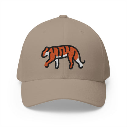 Tiger Emoji Khaki Cap – Premium by Capmoji