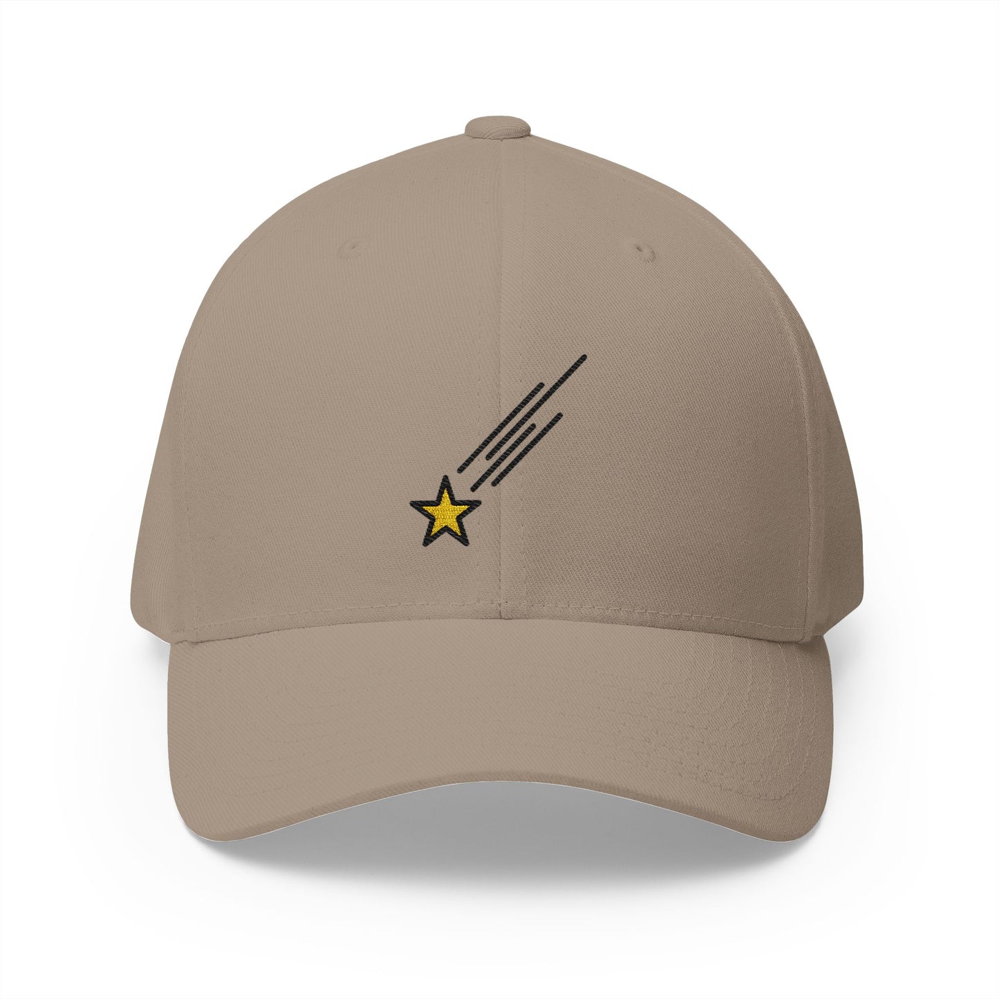 Shooting Star Emoji Khaki Cap – Premium by Capmoji