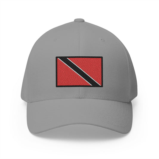 Flag: Trinidad & Tobago Emoji Grey Cap – Premium by Capmoji