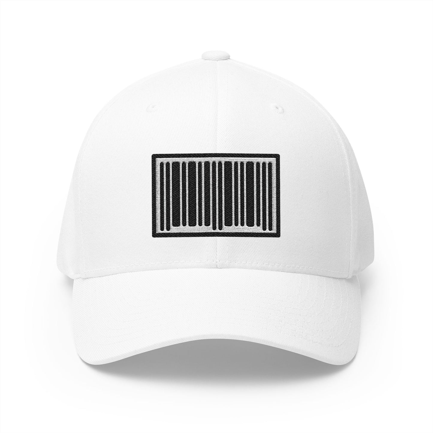 Barcode Emoji White Cap – Premium by Capmoji