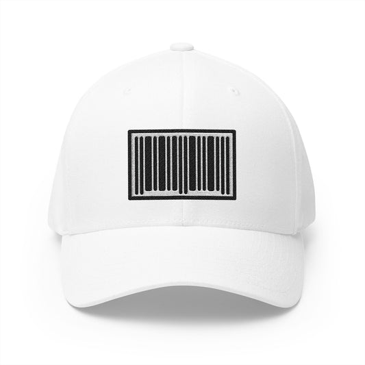 Barcode Emoji White Cap – Premium by Capmoji
