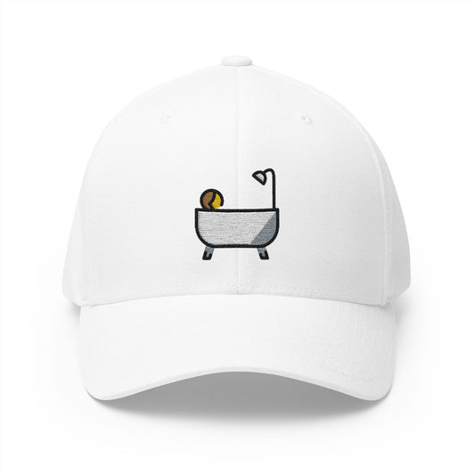 Person Taking Bath Emoji White Cap – Premium by Capmoji