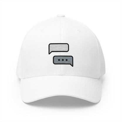 Chats Emoji White Cap – Premium by Capmoji