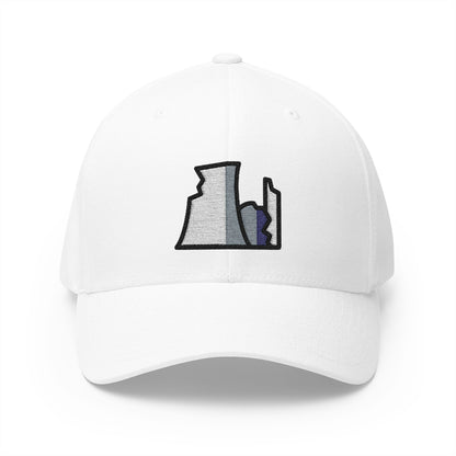 Nuclear Power Plant Ruin Emoji White Cap – Premium by Capmoji