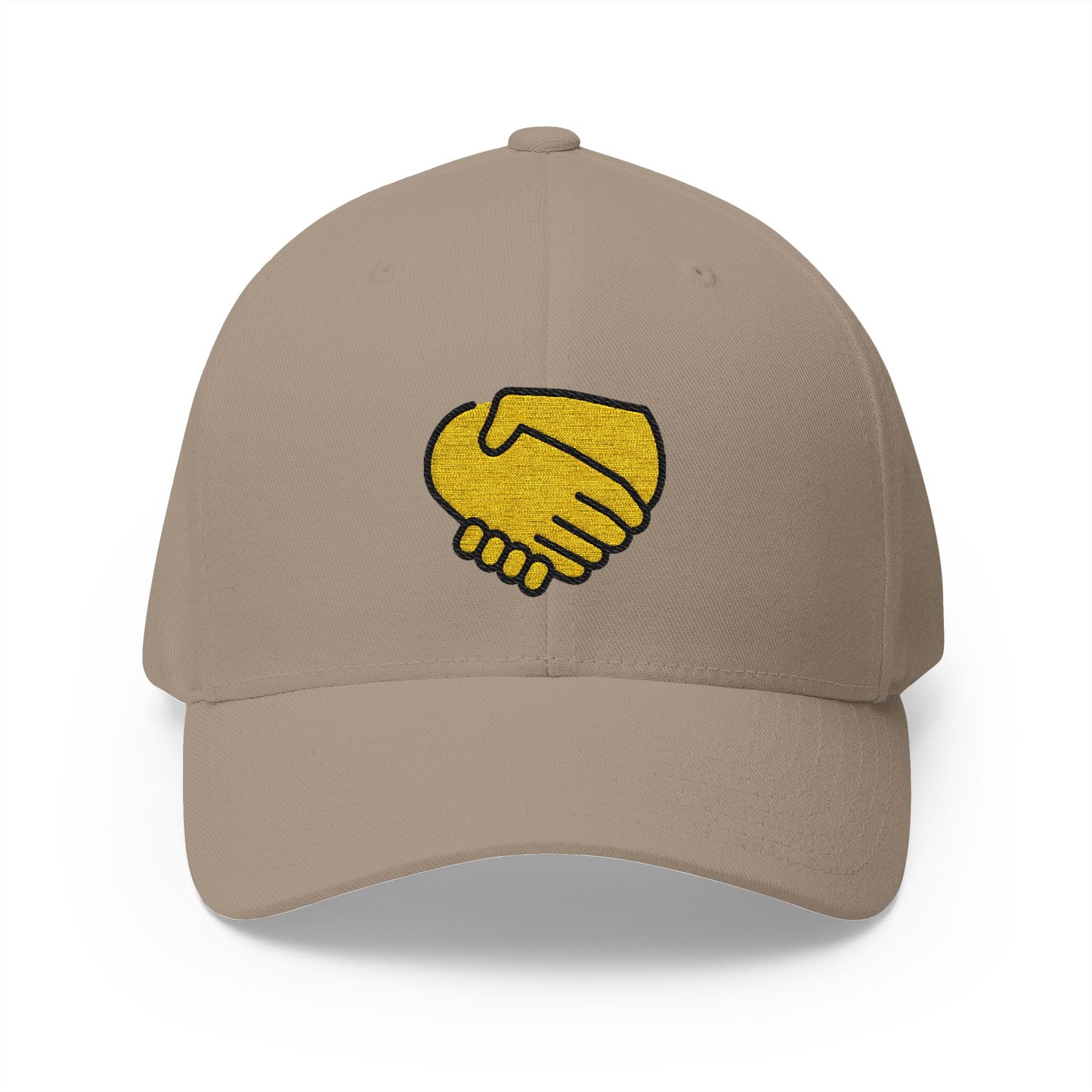 Handshake Emoji Khaki Cap – Premium by Capmoji