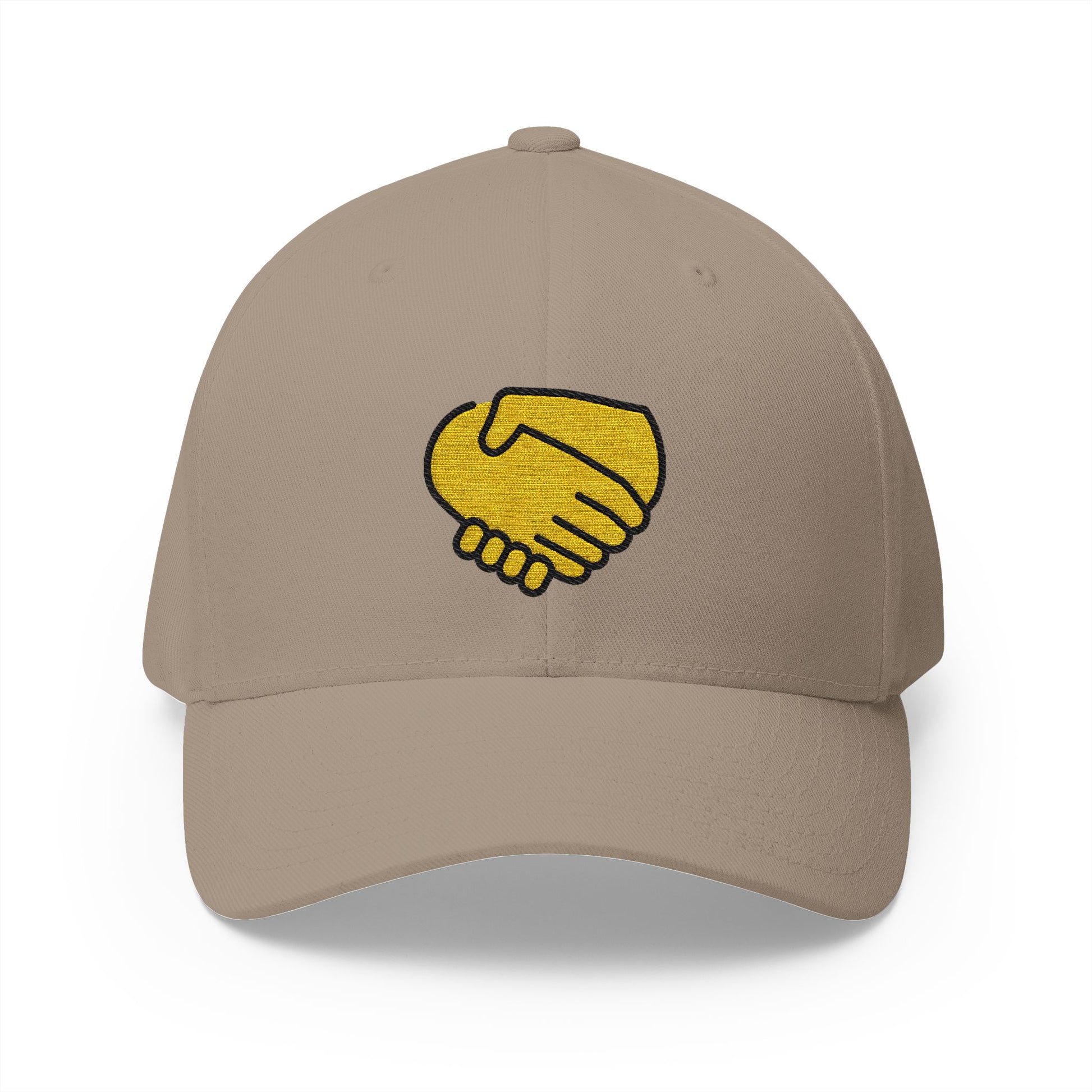 Handshake Emoji Khaki Cap – Premium by Capmoji