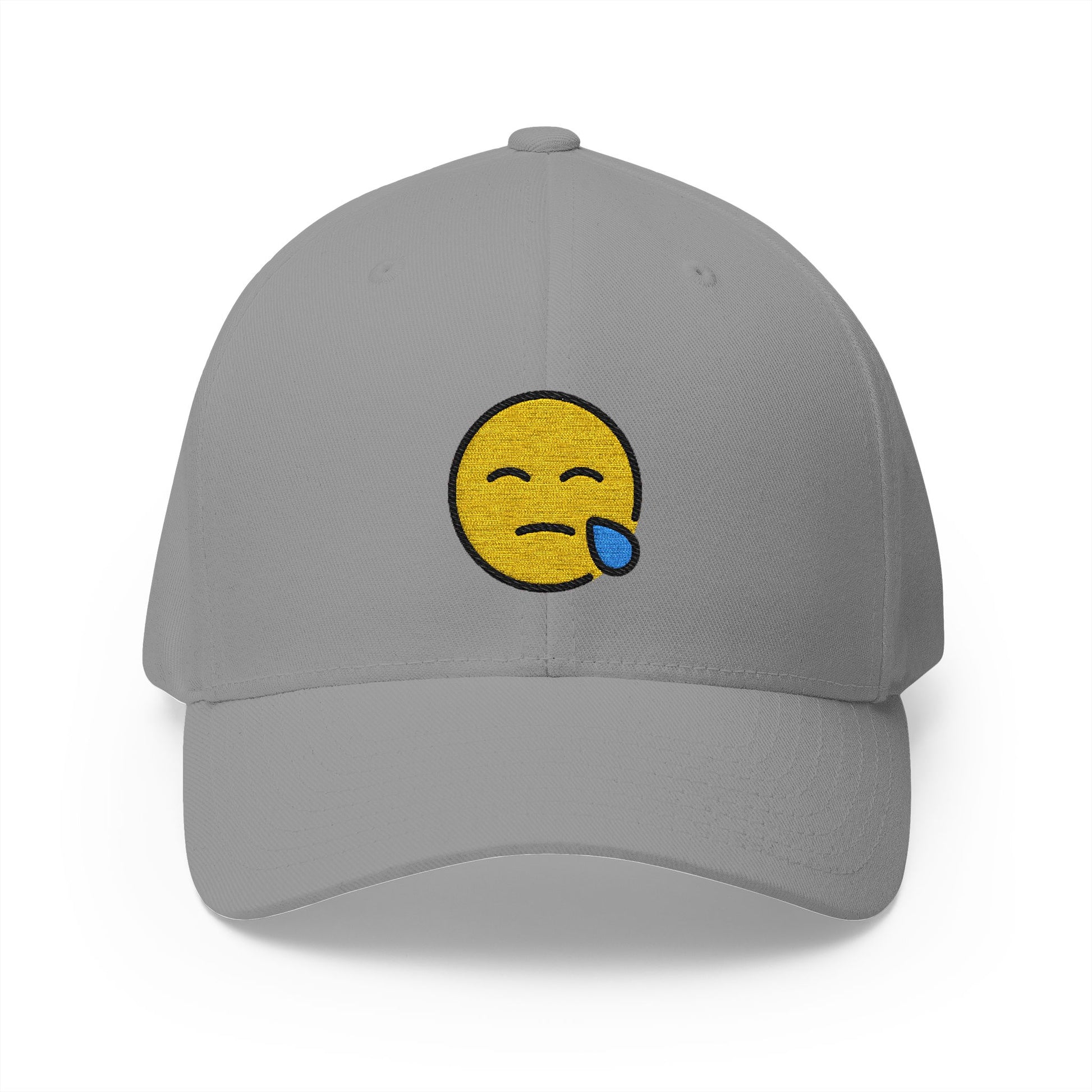 Sleepy Face Emoji Grey Cap – Premium by Capmoji