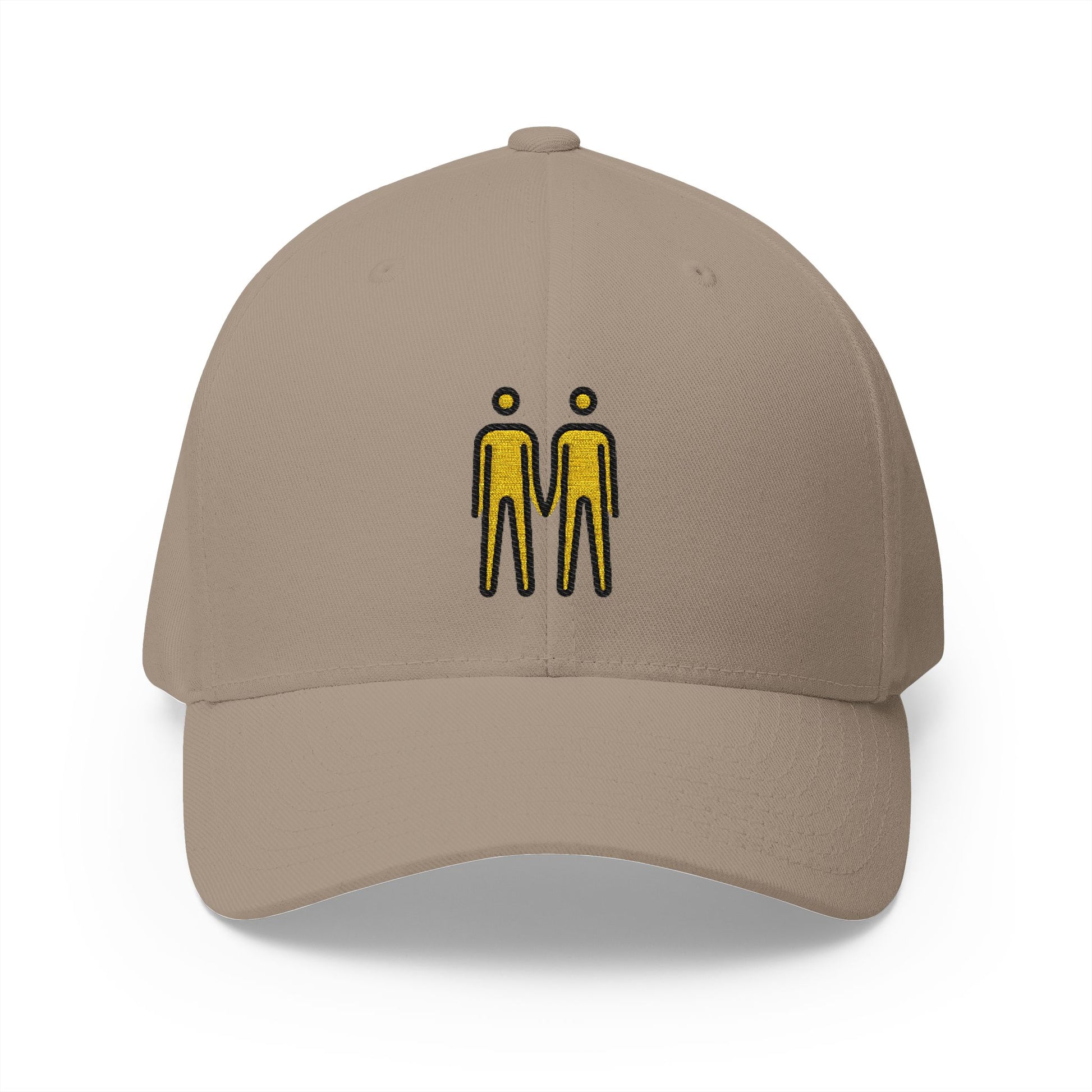 Men Holding Hands Emoji Khaki Cap – Premium by Capmoji