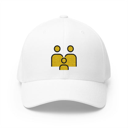 Family: Adult, Adult, Child Emoji White Cap – Premium by Capmoji
