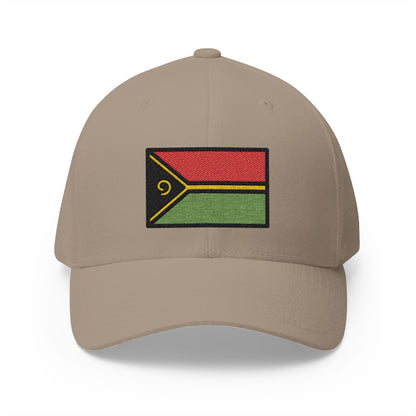 Flag: Vanuatu Emoji Khaki Cap – Premium by Capmoji
