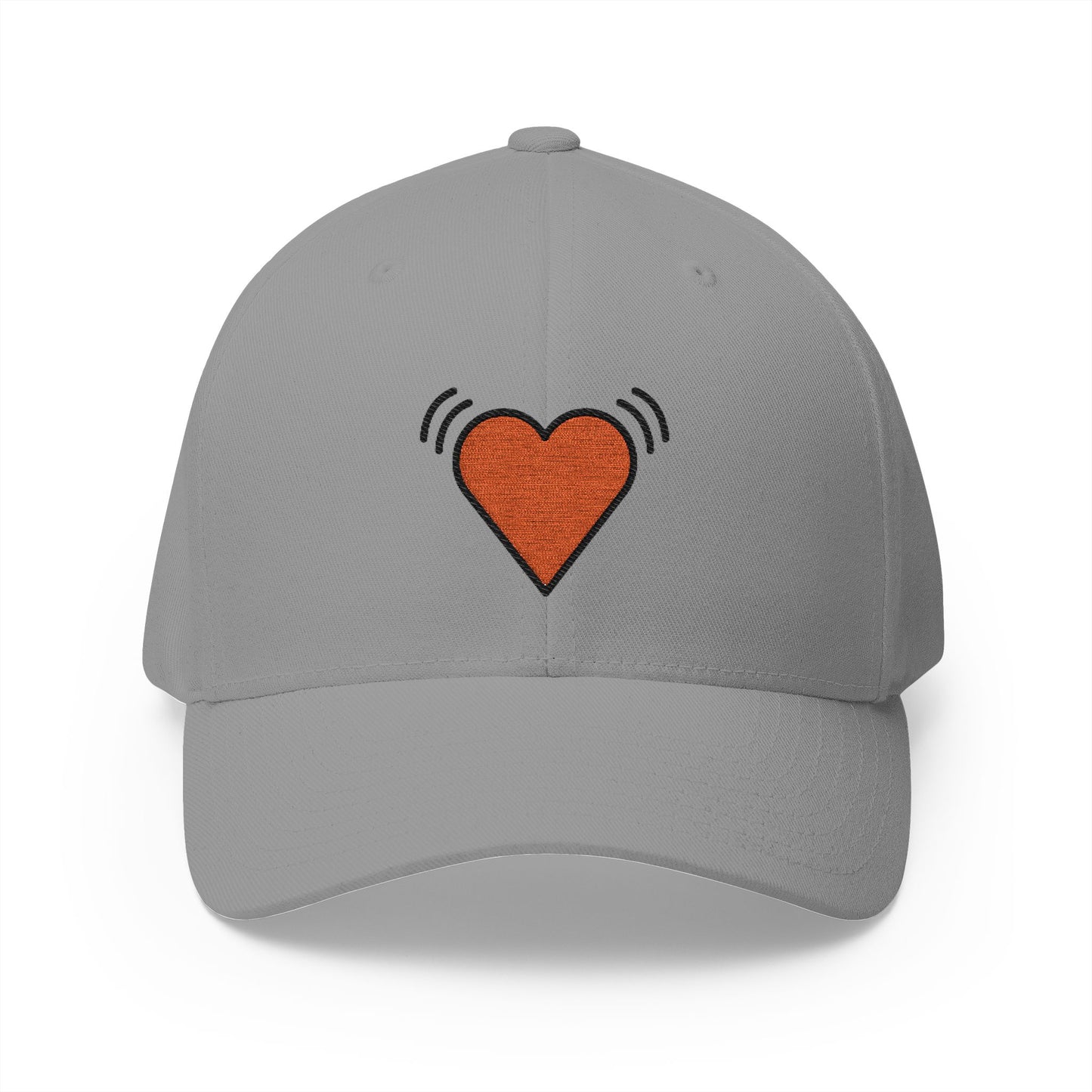 Beating Heart Emoji Grey Cap – Premium by Capmoji