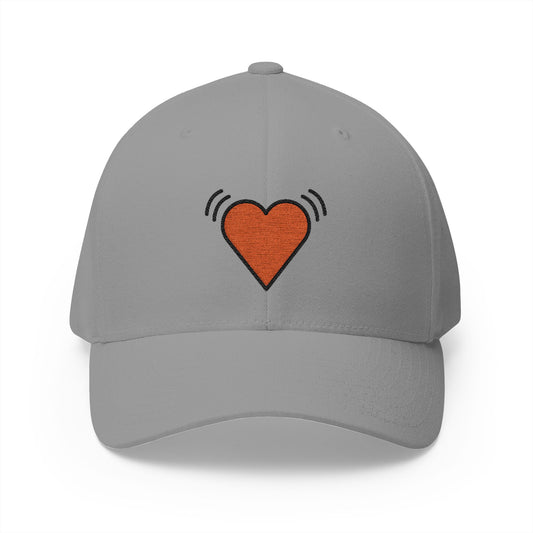 Beating Heart Emoji Grey Cap – Premium by Capmoji