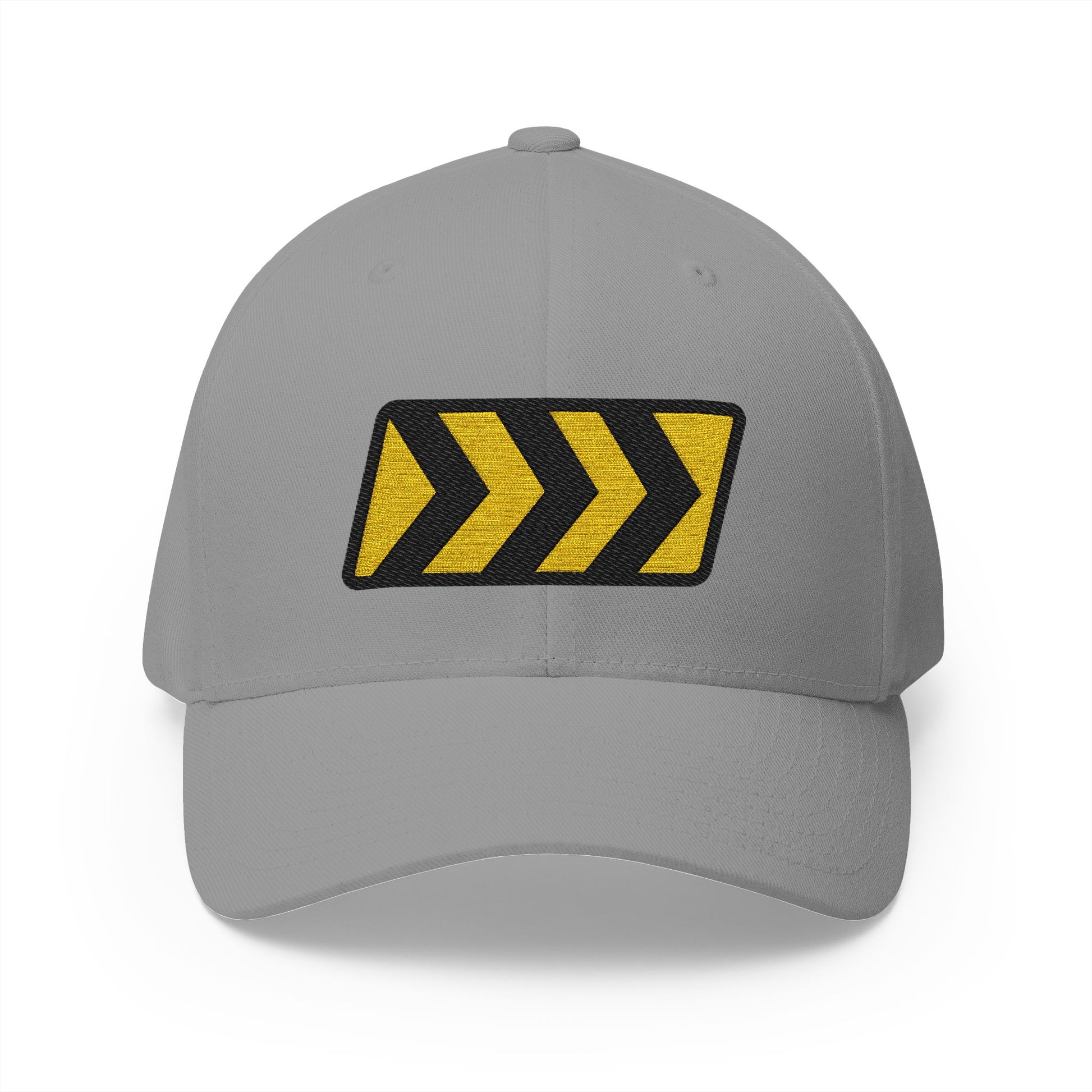 Warning Strip Right Emoji Grey Cap – Premium by Capmoji