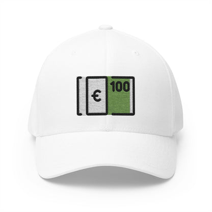 Euro Banknote Emoji White Cap – Premium by Capmoji