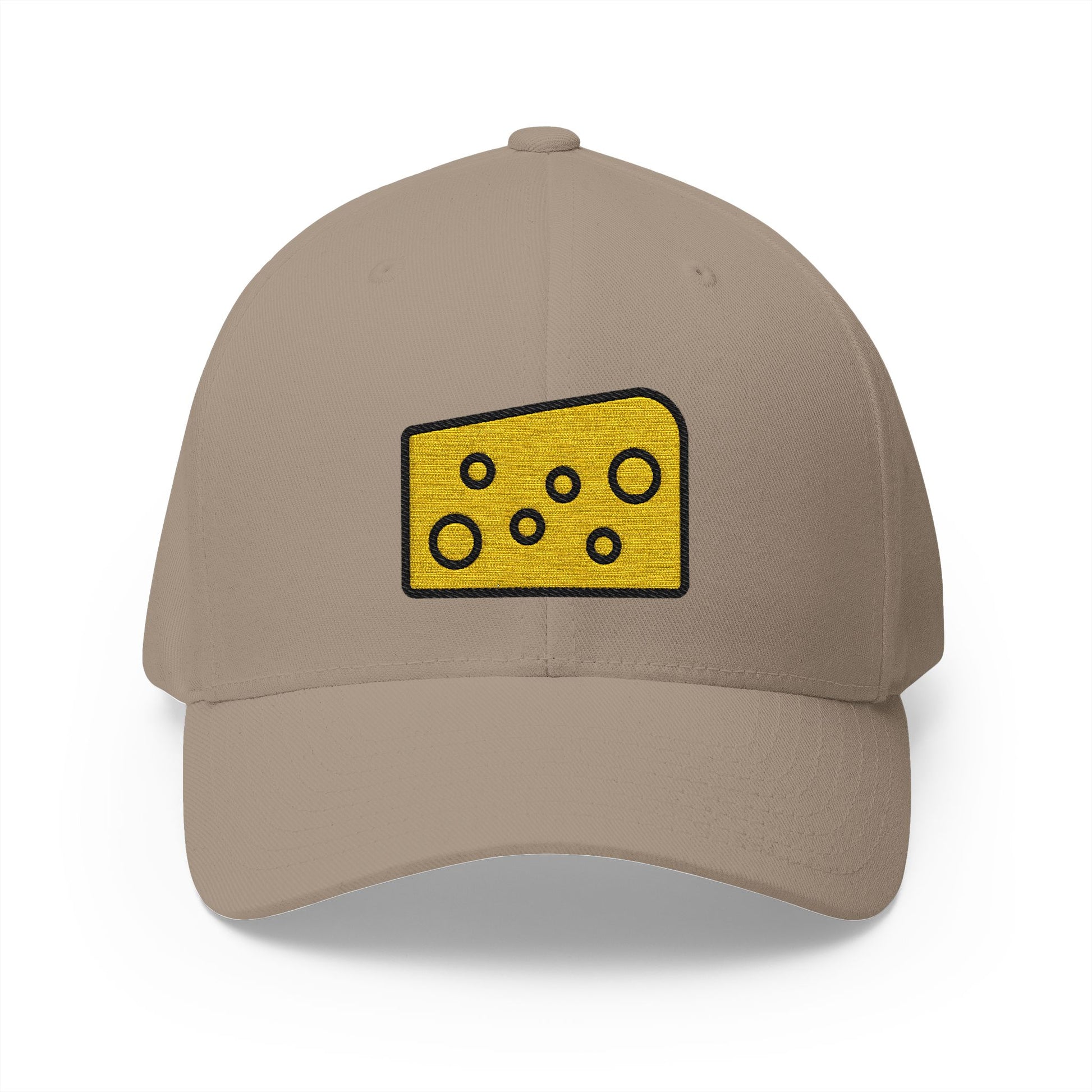 Cheese Wedge Emoji Khaki Cap – Premium by Capmoji