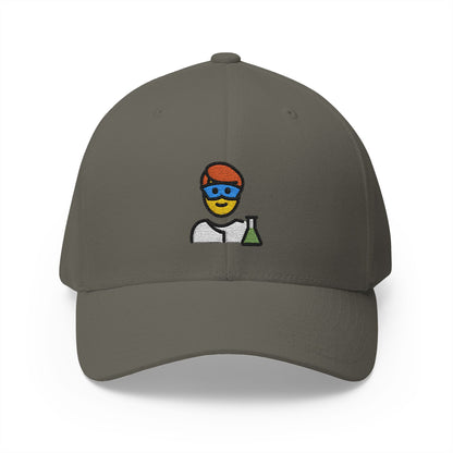 Man Scientist Emoji Olive Cap – Premium by Capmoji