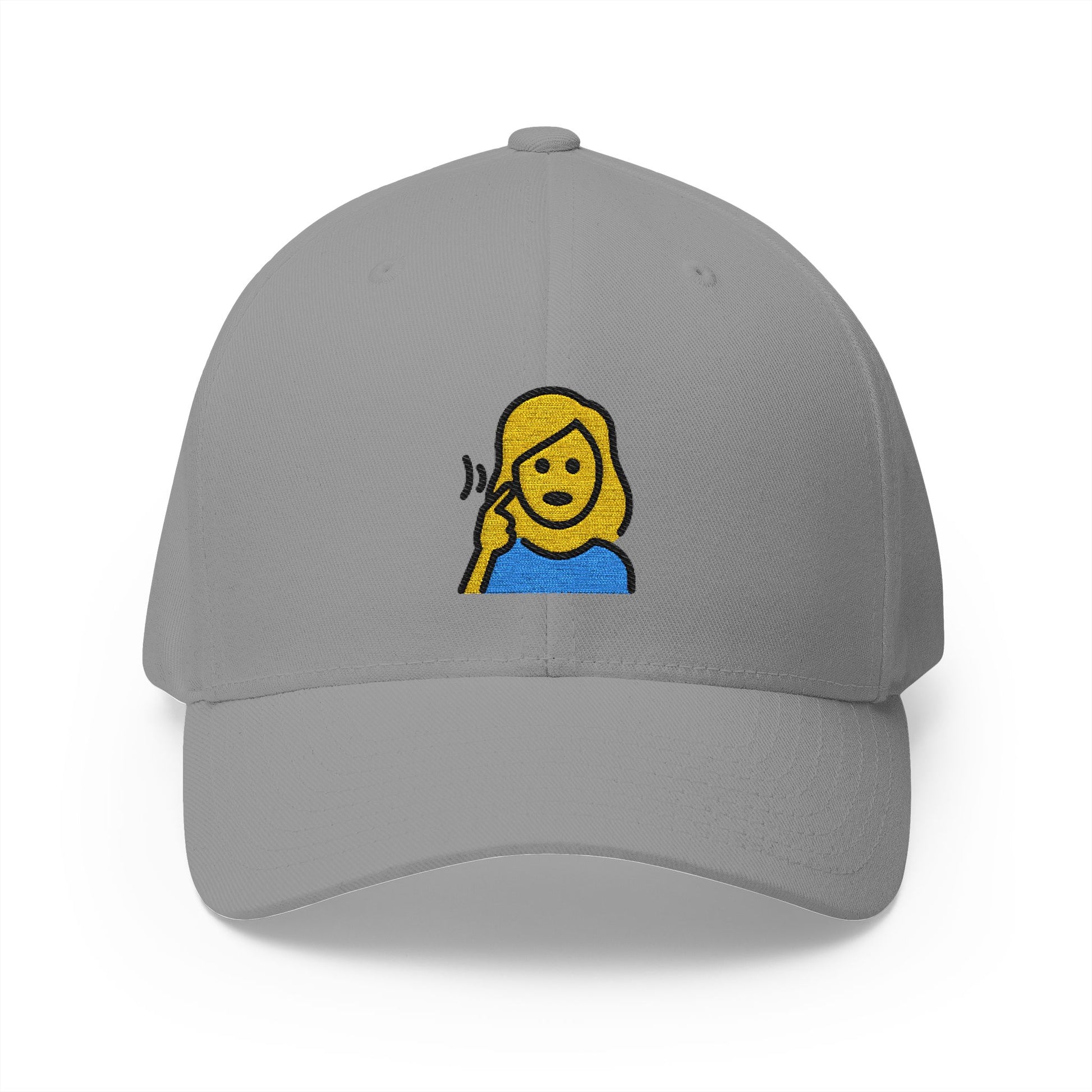 Deaf Woman Emoji Grey Cap – Premium by Capmoji