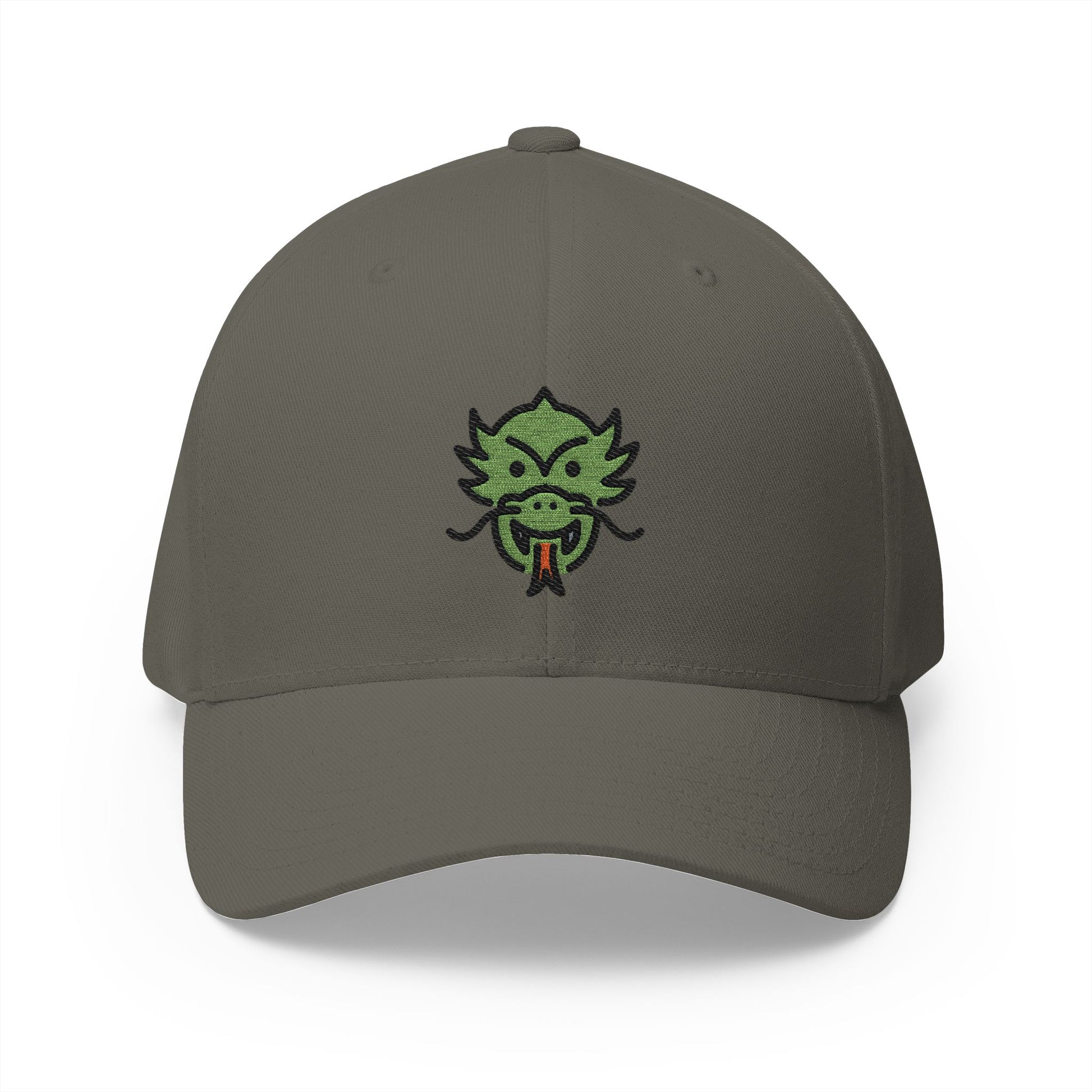 Dragon Face Emoji Olive Cap – Premium by Capmoji
