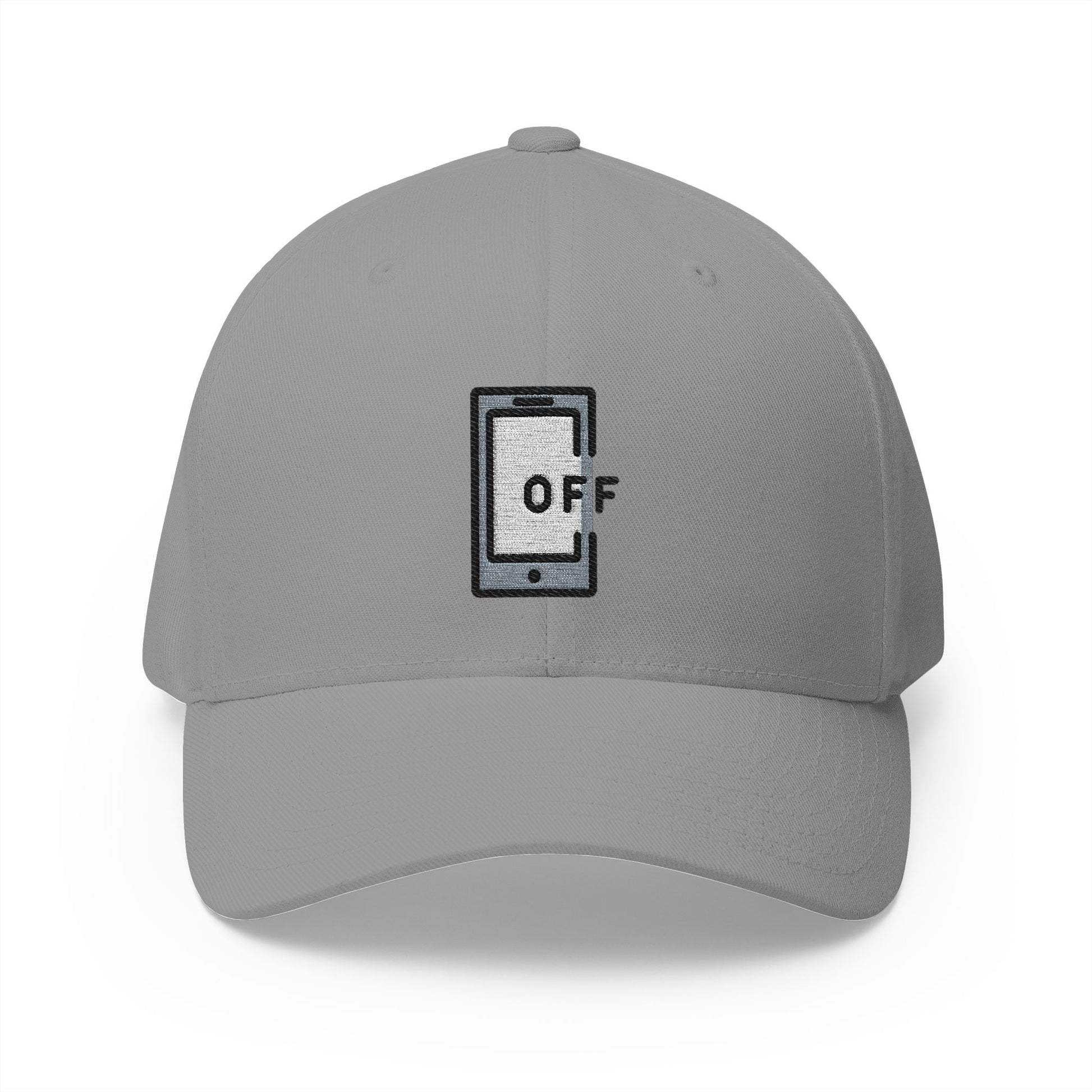 Mobile Phone Off Emoji Grey Cap – Premium by Capmoji
