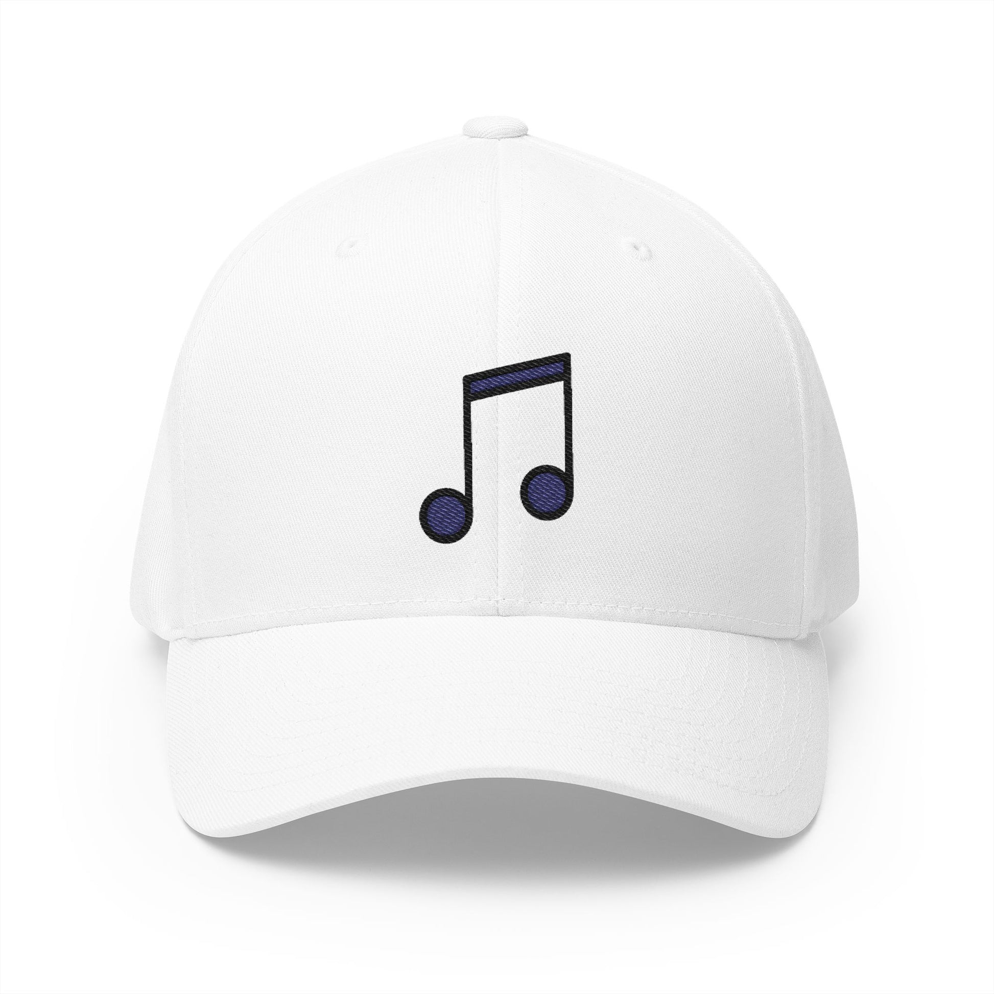 Musical Note Emoji White Cap – Premium by Capmoji