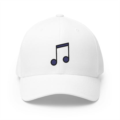 Musical Note Emoji White Cap – Premium by Capmoji