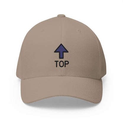 Top Arrow Emoji Khaki Cap – Premium by Capmoji