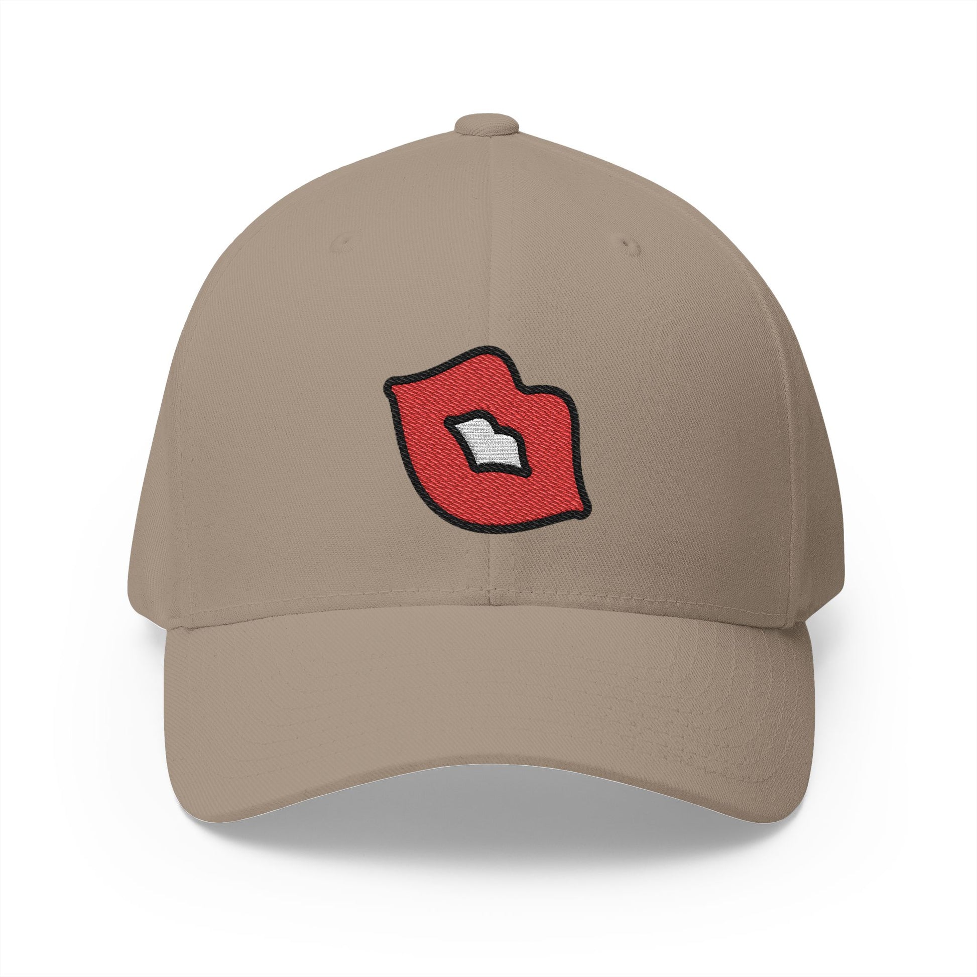 Kiss Mark Emoji Khaki Cap – Premium by Capmoji