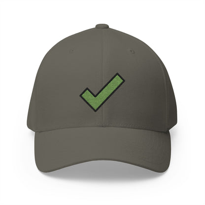 Check Mark Emoji Olive Cap – Premium by Capmoji