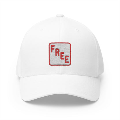 Free Button Emoji White Cap – Premium by Capmoji