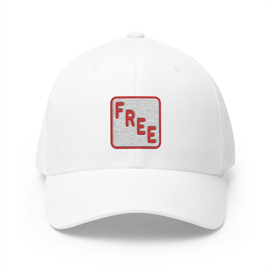 Free Button Emoji White Cap – Premium by Capmoji