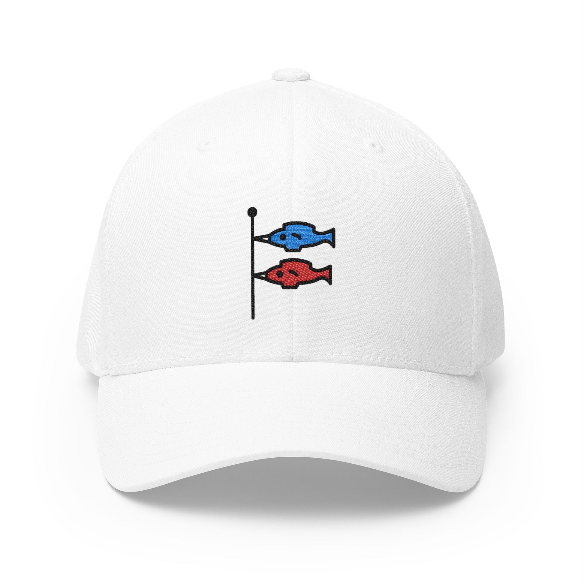 Carp Streamer Emoji White Cap – Premium by Capmoji