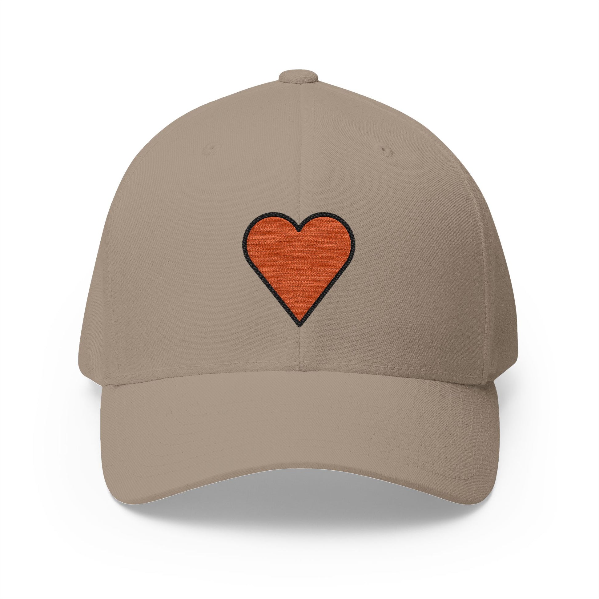 Heart Suit Emoji Khaki Cap – Premium by Capmoji