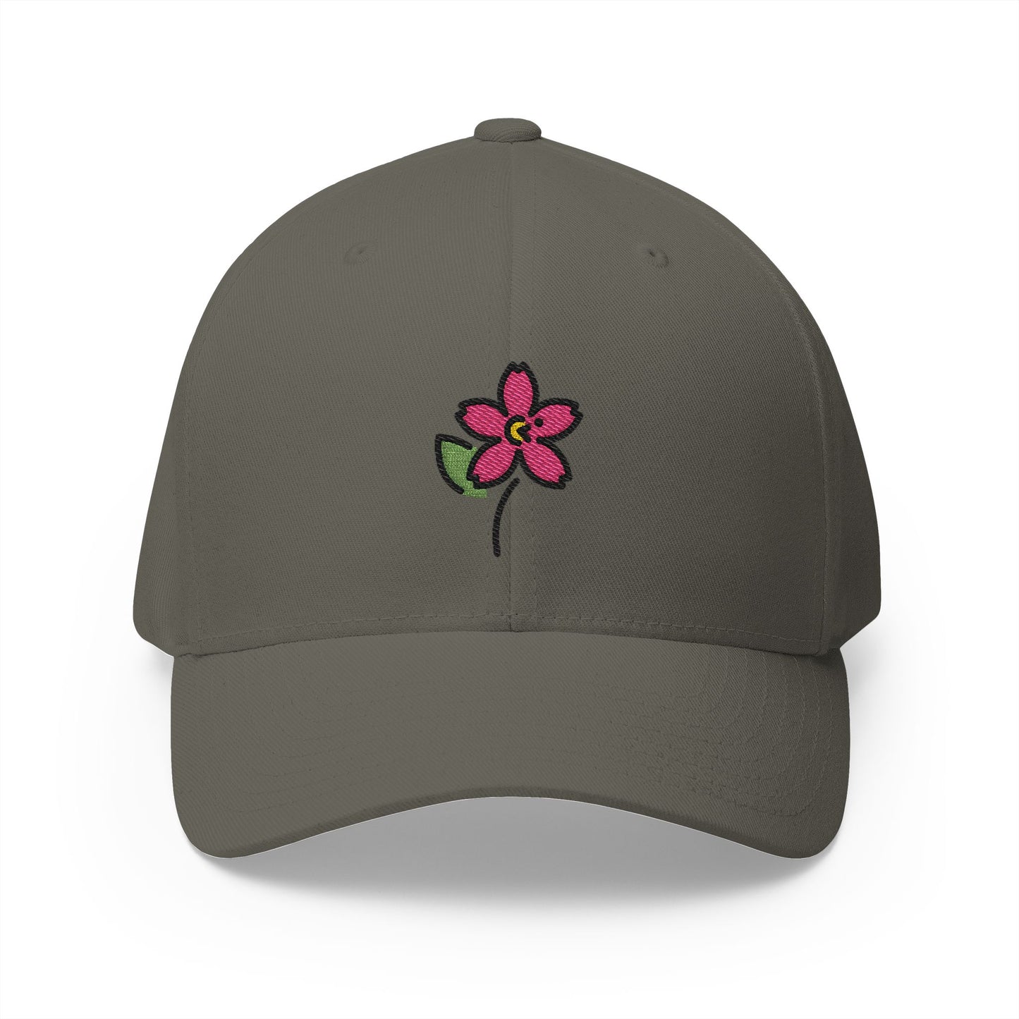Cherry Blossom Emoji Olive Cap – Premium by Capmoji