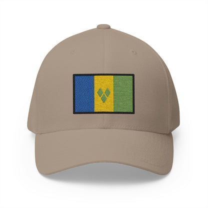 Flag: St. Vincent & Grenadines Emoji Khaki Cap – Premium by Capmoji