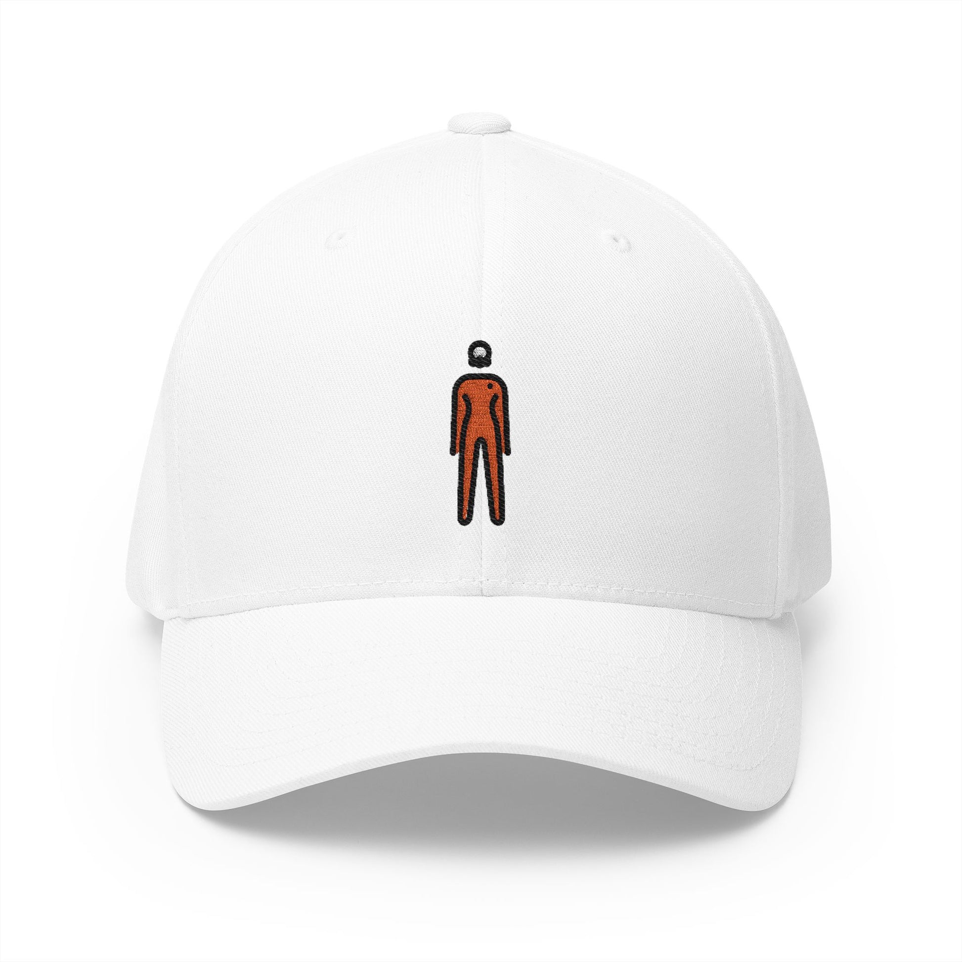 Nuclear Worker Woman Emoji White Cap – Premium by Capmoji