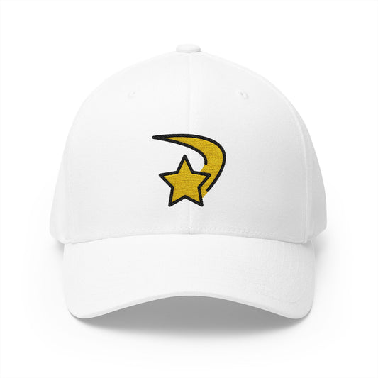 Dizzy Emoji White Cap – Premium by Capmoji