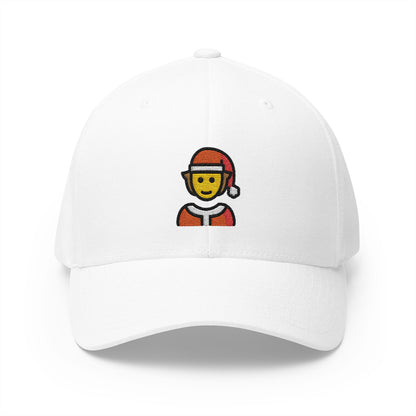 Mx Claus Emoji White Cap – Premium by Capmoji