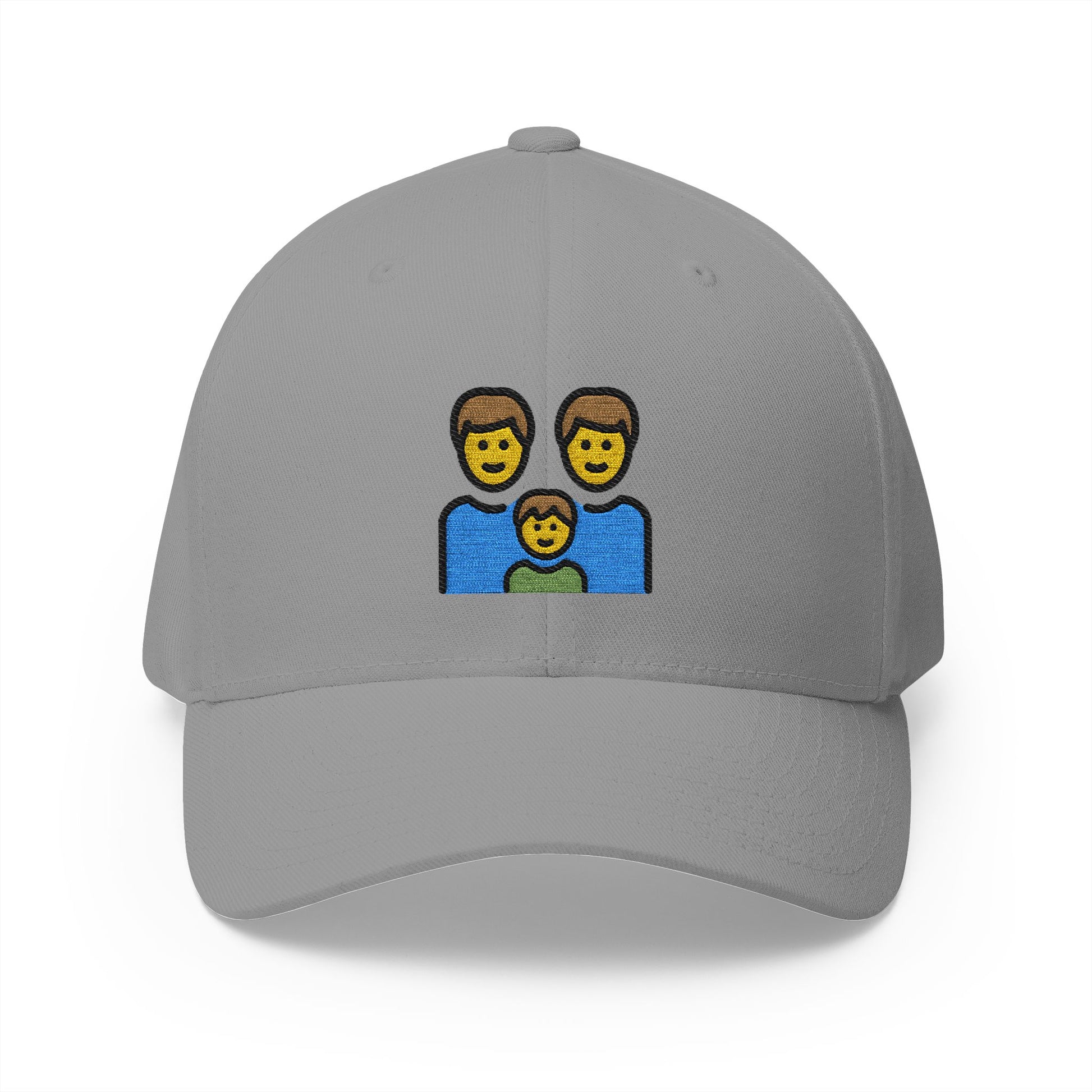 Family: Man, Man, Boy Emoji Grey Cap – Premium by Capmoji