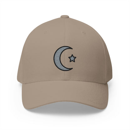 Star And Crescent Emoji Khaki Cap – Premium by Capmoji