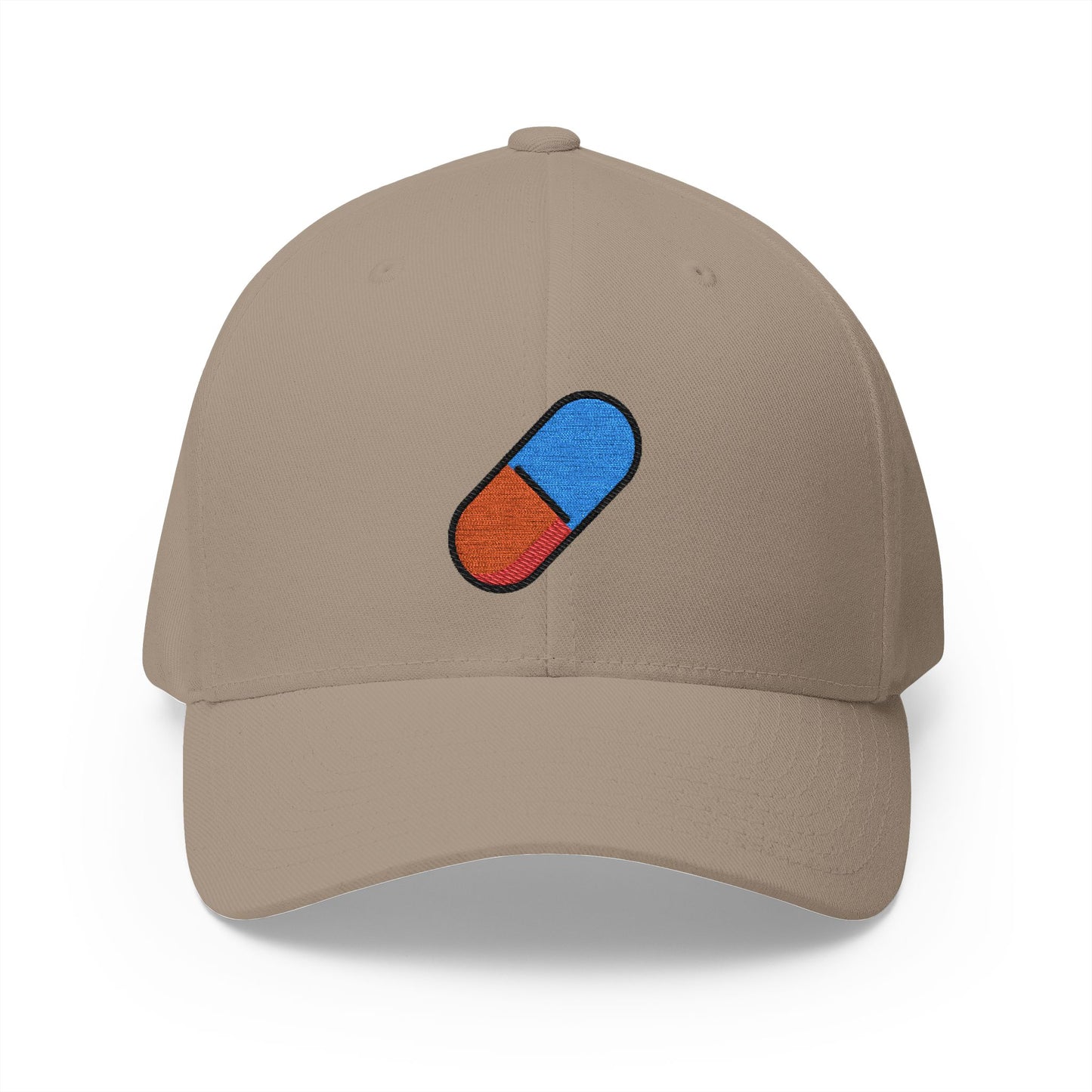 Pill Emoji Khaki Cap – Premium by Capmoji